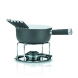 Kela 16564 Käsefondue-Set, 10-teilig, Keramisch beschichtet, Aluguss, Induktionsgeeignet, 1 L Lancy, grau - 1